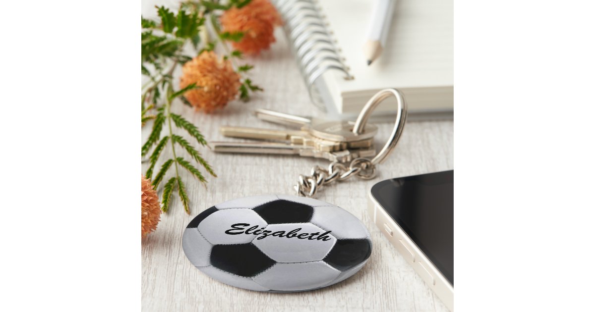 Personalized Soccer Ball Keychain Zazzle