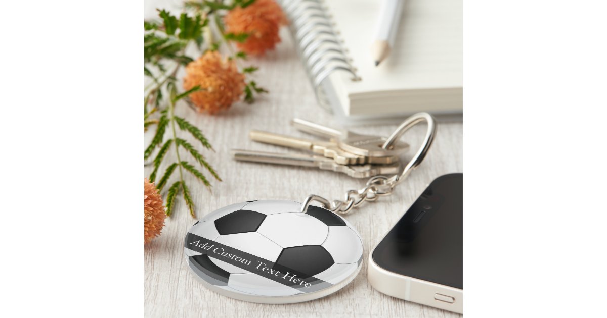 Personalized Soccer Ball Keychain Zazzle
