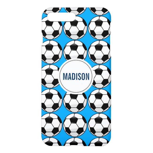 Personalized Soccer Ball with Team Name and Number iPhone 7 Plus Case