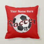 Personalized Soccer Pillows with NAME and NUMBER