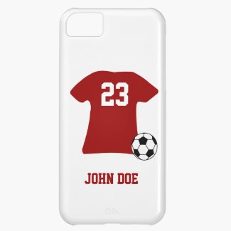 Personalized Soccer Shirt With Ball iPhone 5 Case
