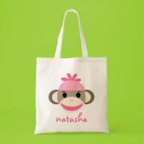 Personalized Sock Monkey Bookbag bags