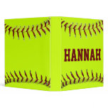 Personalized Softball Binder