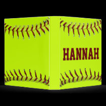Personalized Softball Binder binders