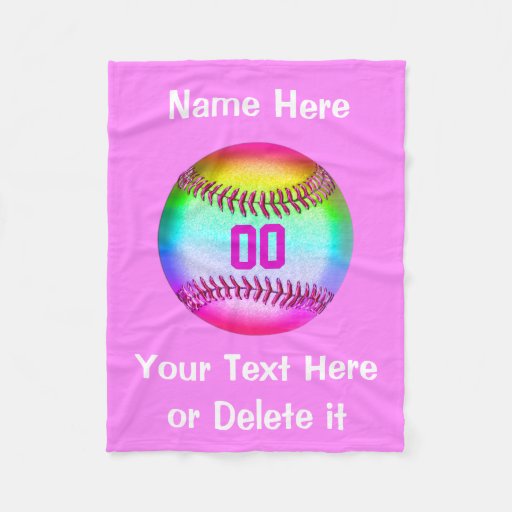 Personalized Softball Fleece Blanket Zazzle