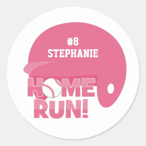 Personalized softball home run helmet sticker Zazzle