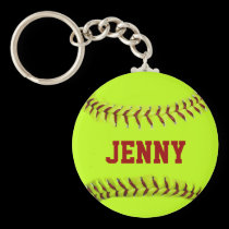 Personalized Softball Keychain keychains