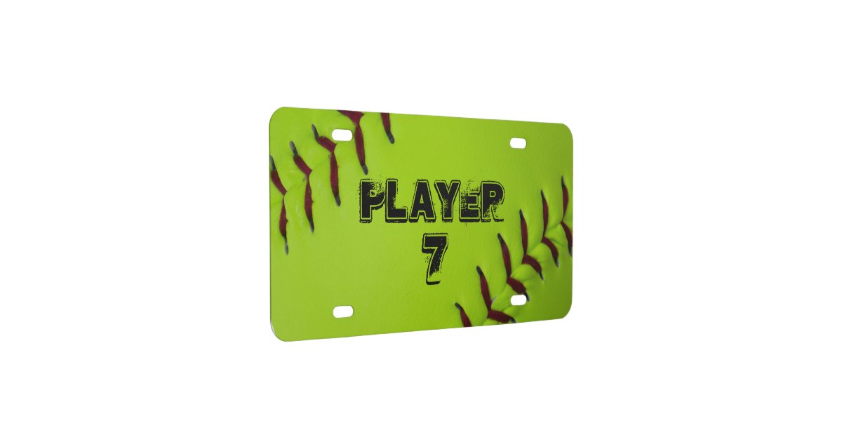 Personalized softball license plate Zazzle