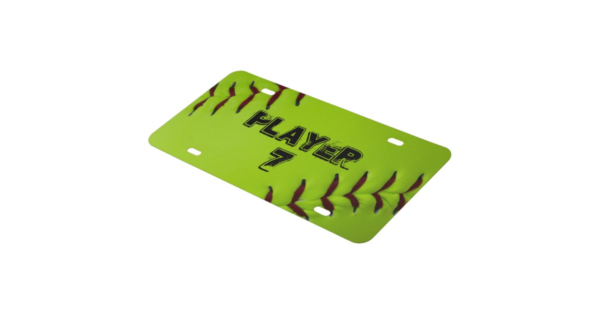 Personalized softball license plate Zazzle