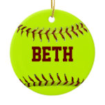 Personalized Softball Ornament