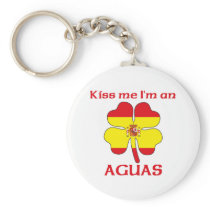 Personalized Spanish Kiss Me I'm Aguas Keychain