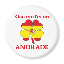 Personalized Spanish Kiss Me I'm Andrade magnets