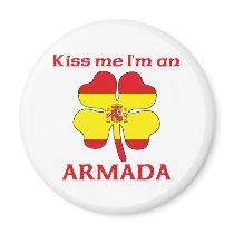 Personalized Spanish Kiss Me I'm Armada magnets by KissMeTshirts Personalized Spanish Kiss Me I'm Armada magnets