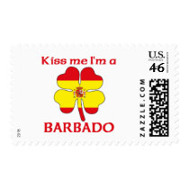 Personalized Spanish Kiss Me I'm Barbado postage by KissMeTshirts Personalized Spanish Kiss Me I'm Barbado postage