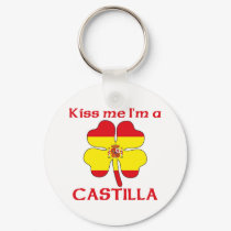Personalized Spanish Kiss Me I'm Castilla keychains