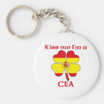 Personalized Spanish Kiss Me I'm Cea Keychain