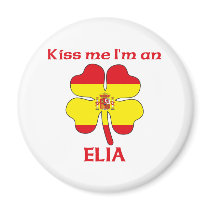 Personalized Spanish Kiss Me I'm Elia magnets