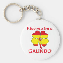 Personalized Spanish Kiss Me I'm Galindo Keychain