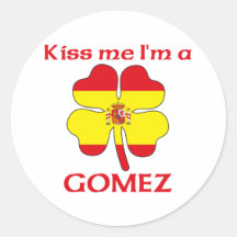 Personalized Spanish Kiss Me I'm Gomez Sticker