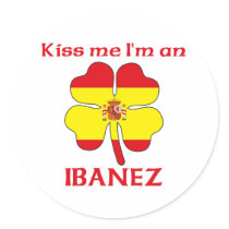 Personalized Spanish Kiss Me I'm Ibanez stickers