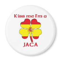 Personalized Spanish Kiss Me I'm Jaca magnets by KissMeTshirts Personalized Spanish Kiss Me I'm Jaca magnets