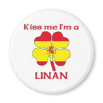 Personalized Spanish Kiss Me I'm Linan magnets by KissMeTshirts Personalized Spanish Kiss Me I'm Linan magnets