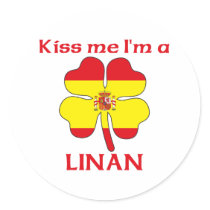 Personalized Spanish Kiss Me I'm Linan stickers