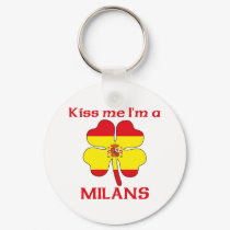 Personalized Spanish Kiss Me I'm Milans keychains by KissMeTshirts Personalized Spanish Kiss Me I'm Milans keychains