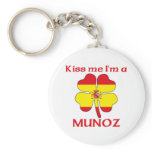 Personalized Spanish Kiss Me I'm Munoz Key Chains
