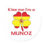 Personalized Spanish Kiss Me I'm Munoz stickers