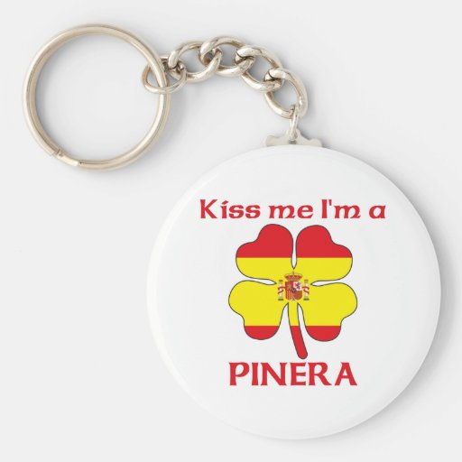 Personalized Spanish Kiss Me I'm Pinera Keychains