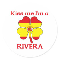 Personalized Spanish Kiss Me I'm Rivera stickers