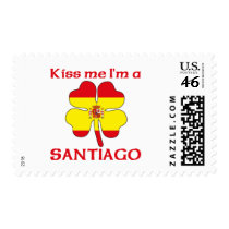Personalized Spanish Kiss Me I'm Santiago postage