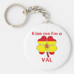Personalized Spanish Kiss Me I'm Val Key Chain