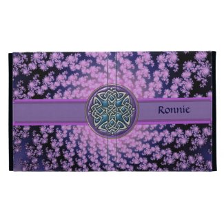 Personalized Spiral Fractal with Celtic Knot case iPad Cases