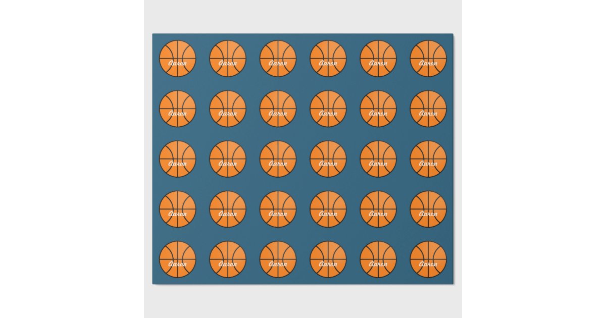 Personalized Sports Basketball Wrapping Paper Zazzle