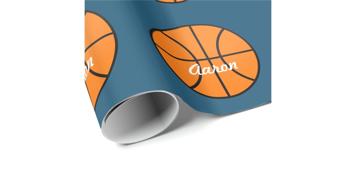 Personalized Sports Basketball Wrapping Paper Zazzle