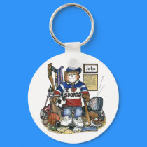 Personalized Sports Fan Keychain by ZachBear Personalized Sports Fan Keychain