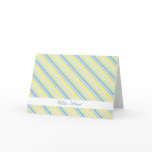 Personalized Spring Green Diagonal Thank You Cards