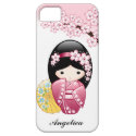 Personalized Spring Kokeshi Doll iPhone 5 Case