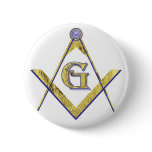 PERSONALIZED SQUARE AND COMPASSES MASONIC buttons