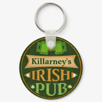 Personalized St. Patrick's Day Irish Pub Keychain