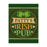 Personalized St. Patrick's Day Irish Pub Postcard