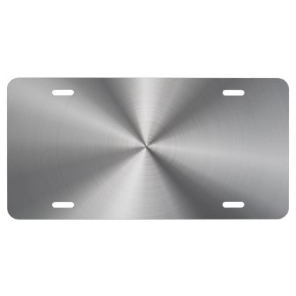 Personalized Stainless Steel Metallic Radial Look License Plate