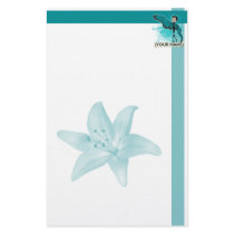 Personalized Stationery teal blue by wizardmarilyn Personalized Stationery teal blue