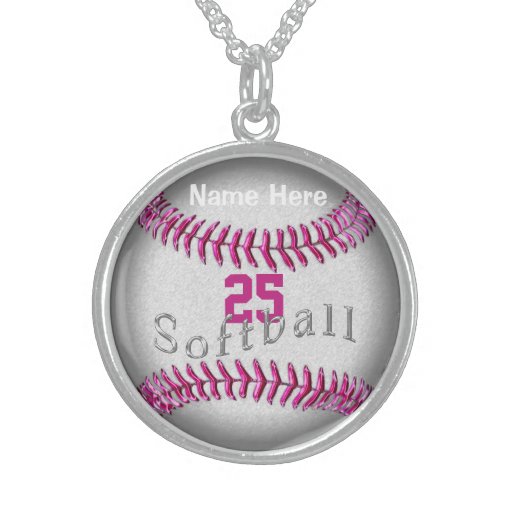 Personalized Sterling Silver Softball Jewelry Zazzle