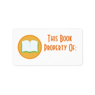 Personalized Stickers Orange Bookplate Gift label