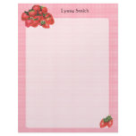 Personalized Strawberries Letterhead