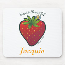 Personalized Strawberry Mouse Pad mousepads by MargaretAnne Personalized Strawberry Mouse Pad mousepads