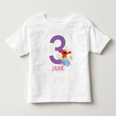 Personalized Striped Elmo Birthday T-shirt